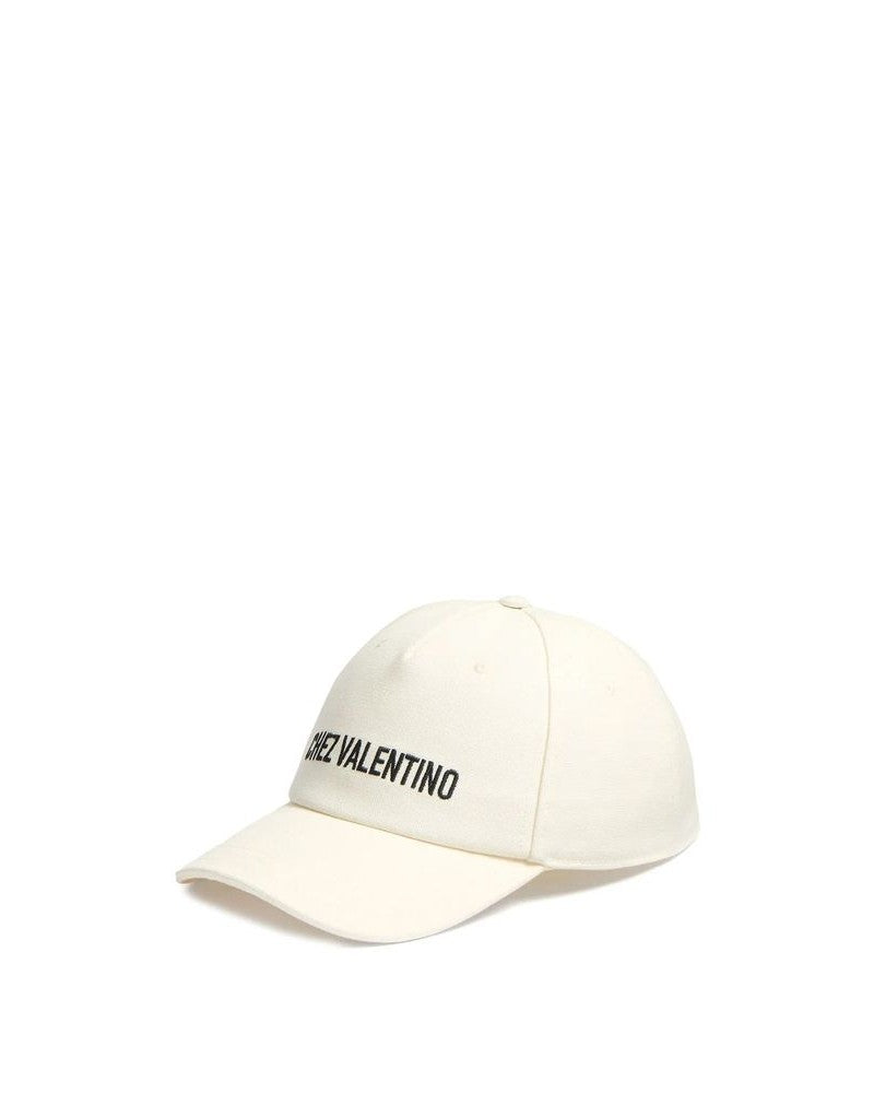 Valentino Garavani White Cotton Cap Glam Steals