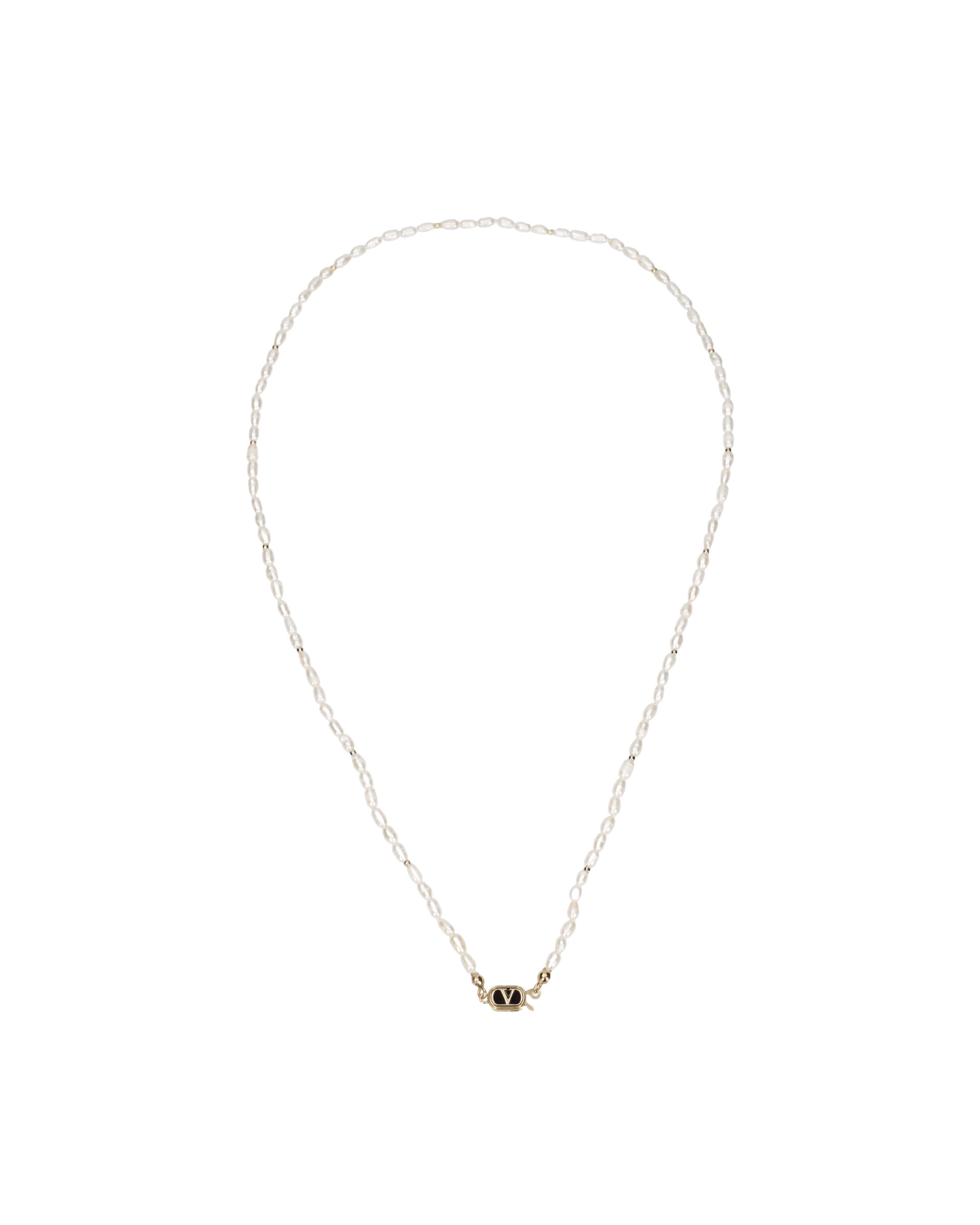 Valentino Garavani White Metal Necklace