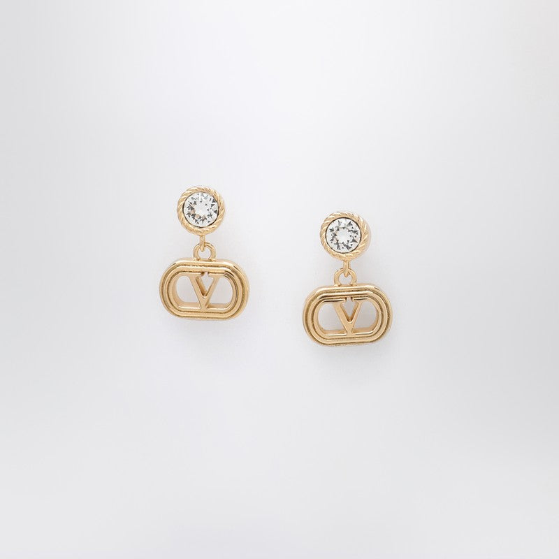 Valentino Gold Garavani Ovalette Earrings with Swarovski Crystals Glam Steals