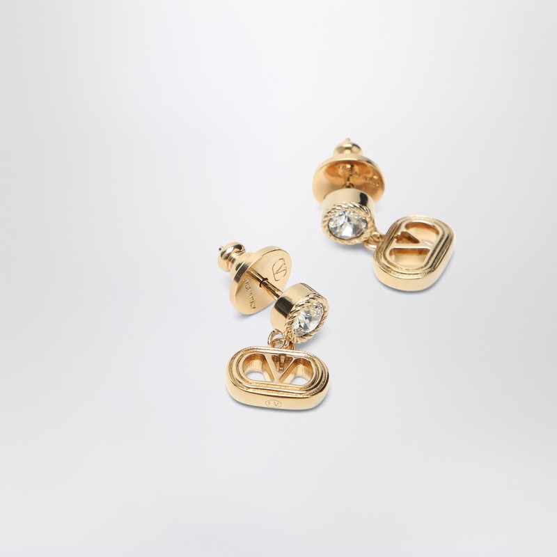 Valentino Gold Garavani Ovalette Earrings with Swarovski Crystals Glam Steals