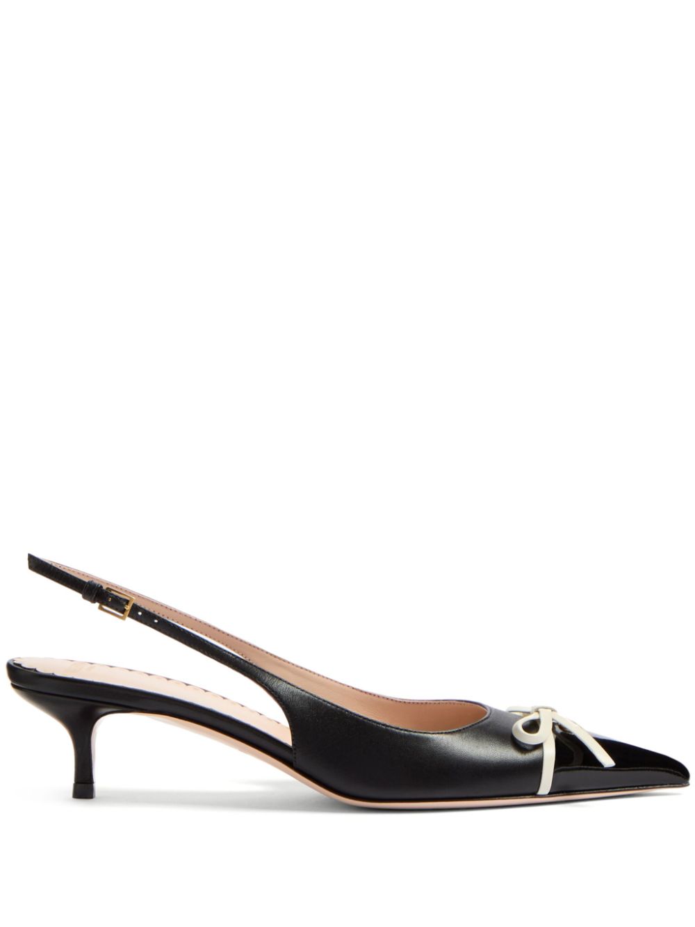 Valentino Leather Garavani Bepointy 45mm Patent and Kid Slingback Pumps Glam Steals