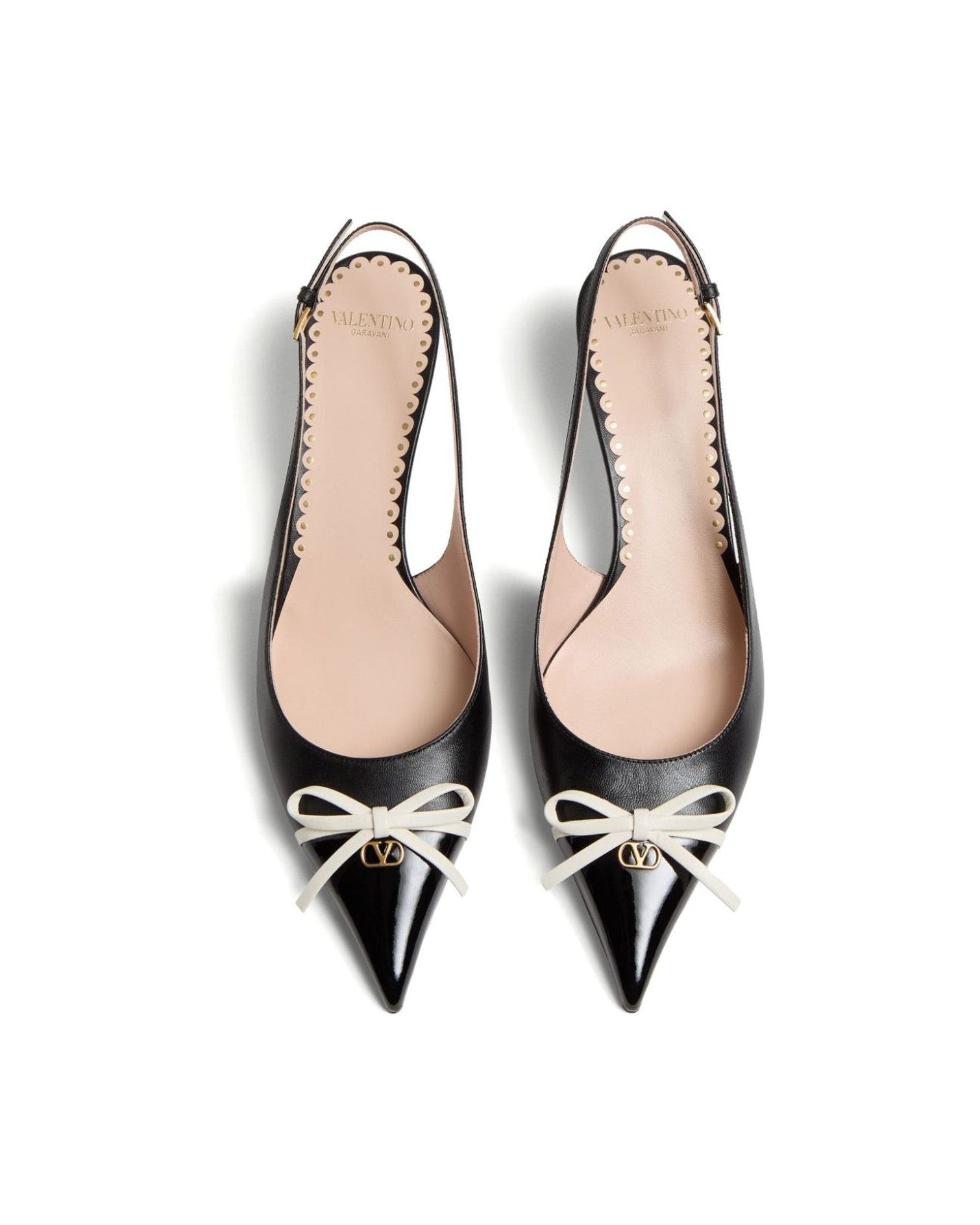 Valentino Leather Garavani Bepointy 45mm Patent and Kid Slingback Pumps Glam Steals