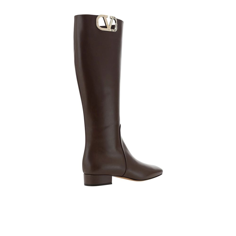 Valentino Leather Garavani Logo Boots Glam Steals