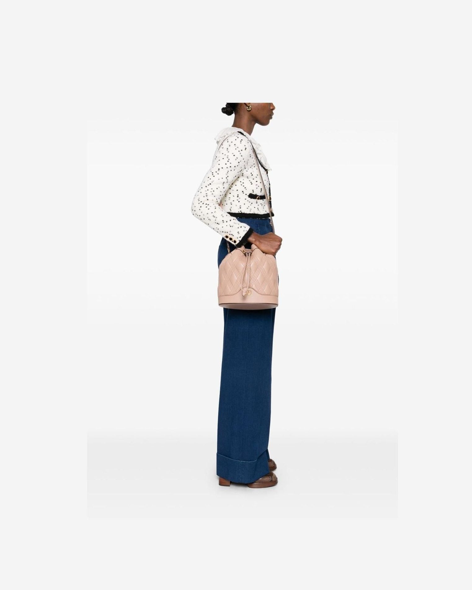 Valentino Leather Garavani Quiltie 67 Bucket Bag Glam Steals