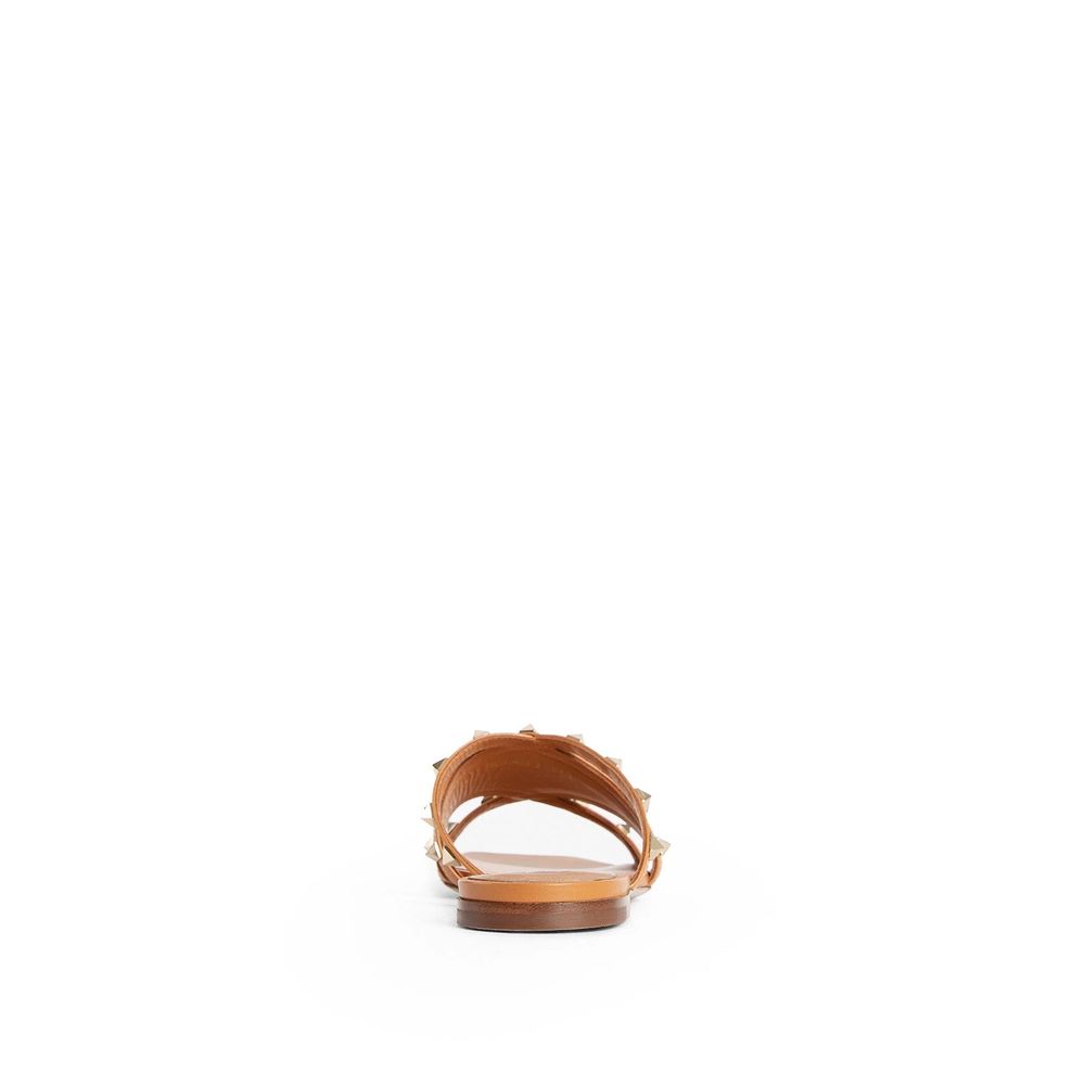 Valentino Leather Garavani Rockstud Flat Sandals Glam Steals