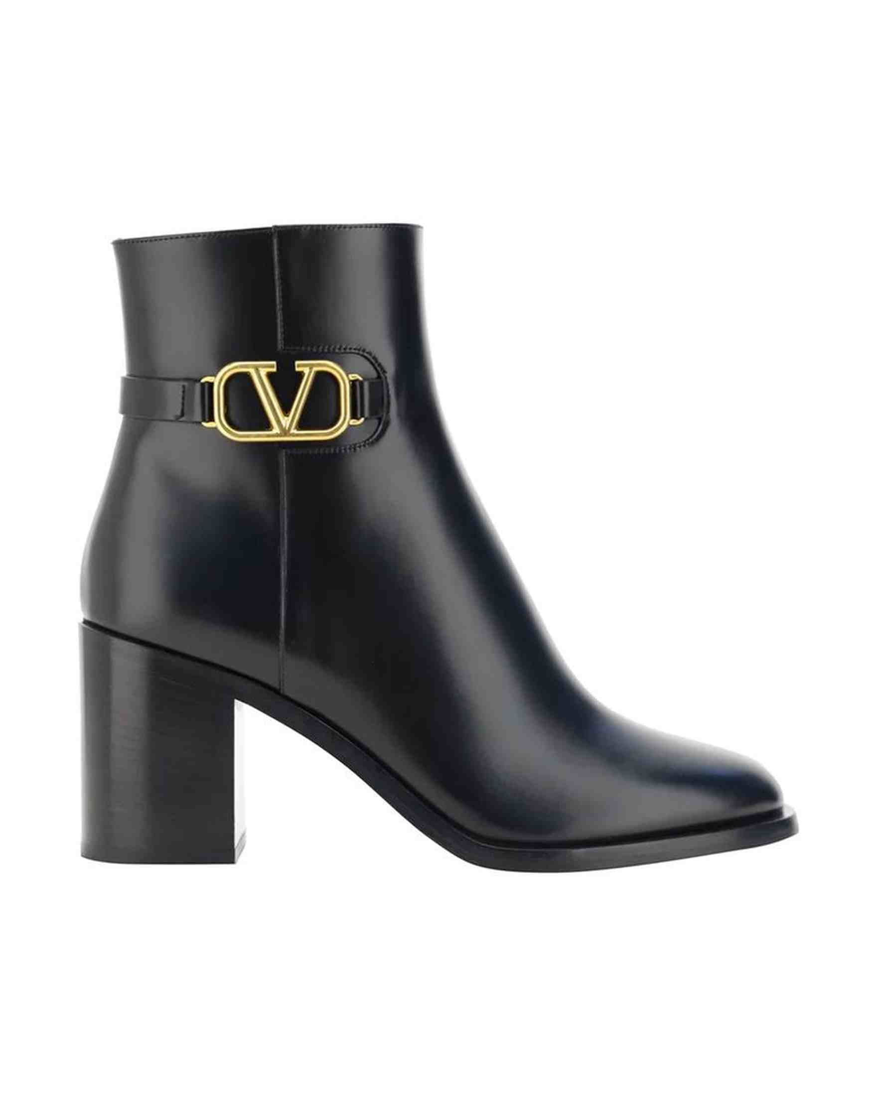 Valentino Leather Garavani Vlogo Ankle Boots Glam Steals