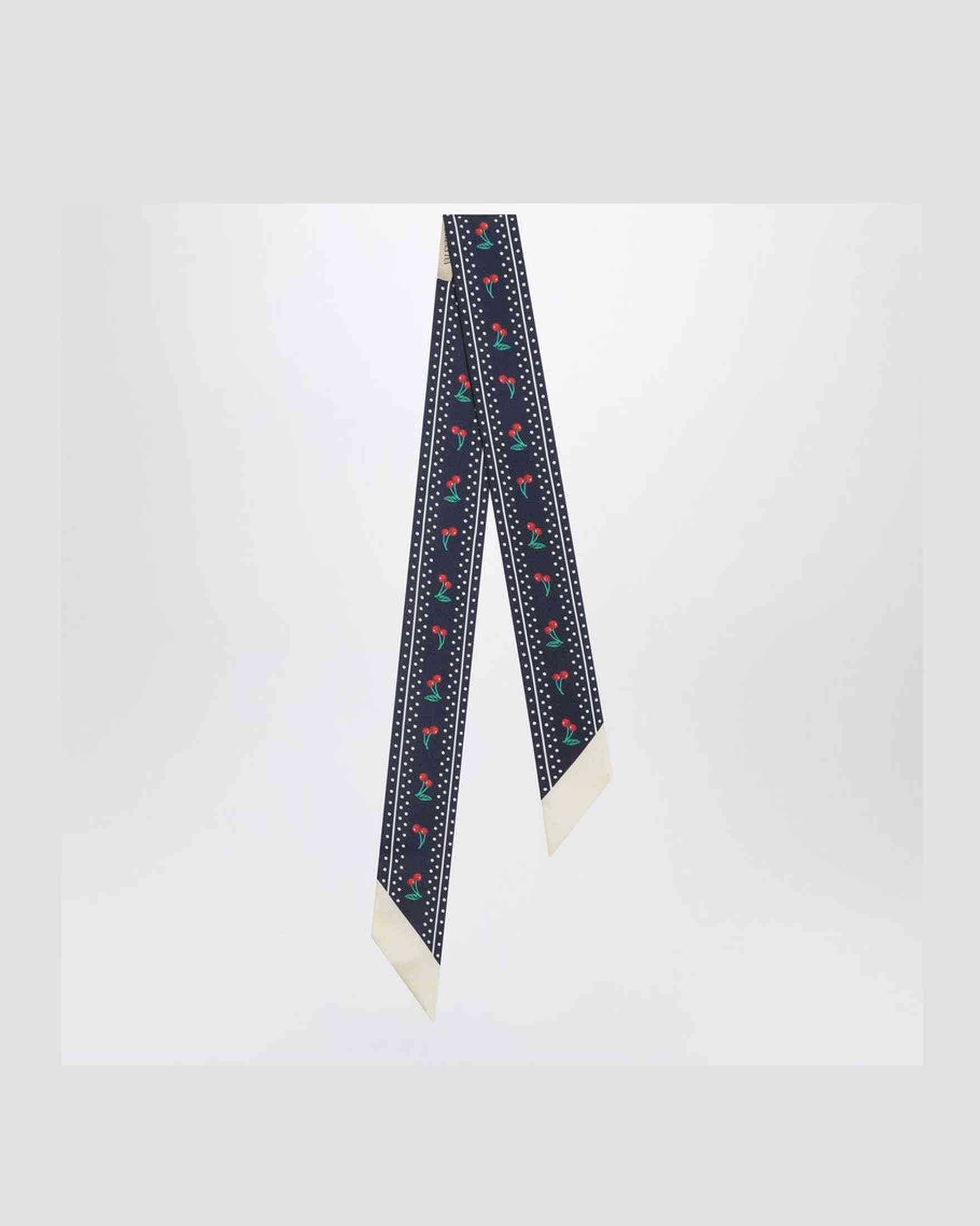 Valentino Silk Garavani Cherryfic Bandeaux Scarf Glam Steals