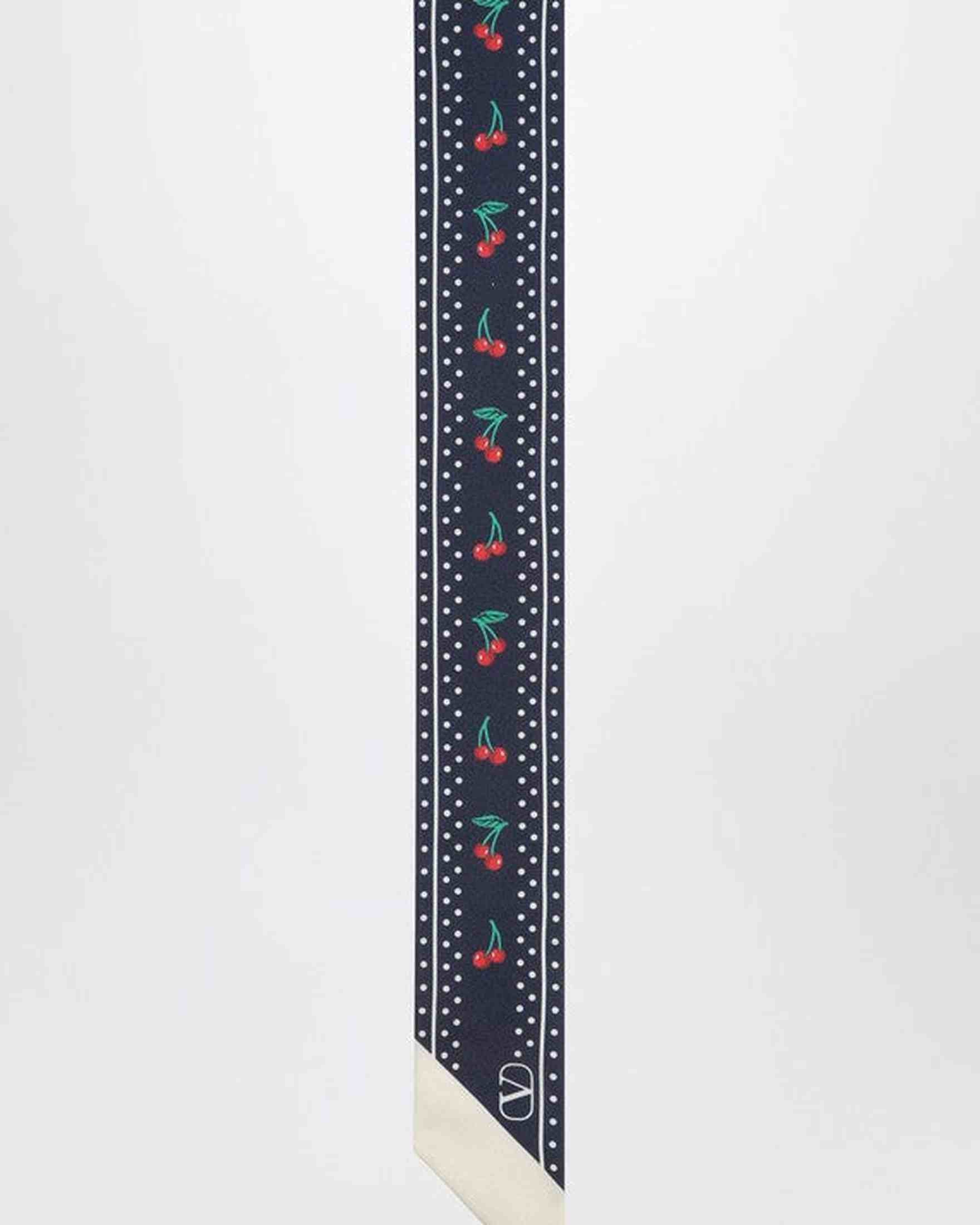 Valentino Silk Garavani Cherryfic Bandeaux Scarf Glam Steals