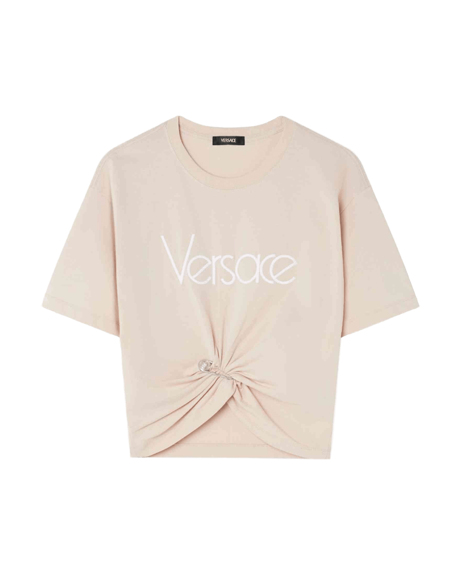 Versace 1978 Re Edition Logo Safety Pin Short T-Shirt