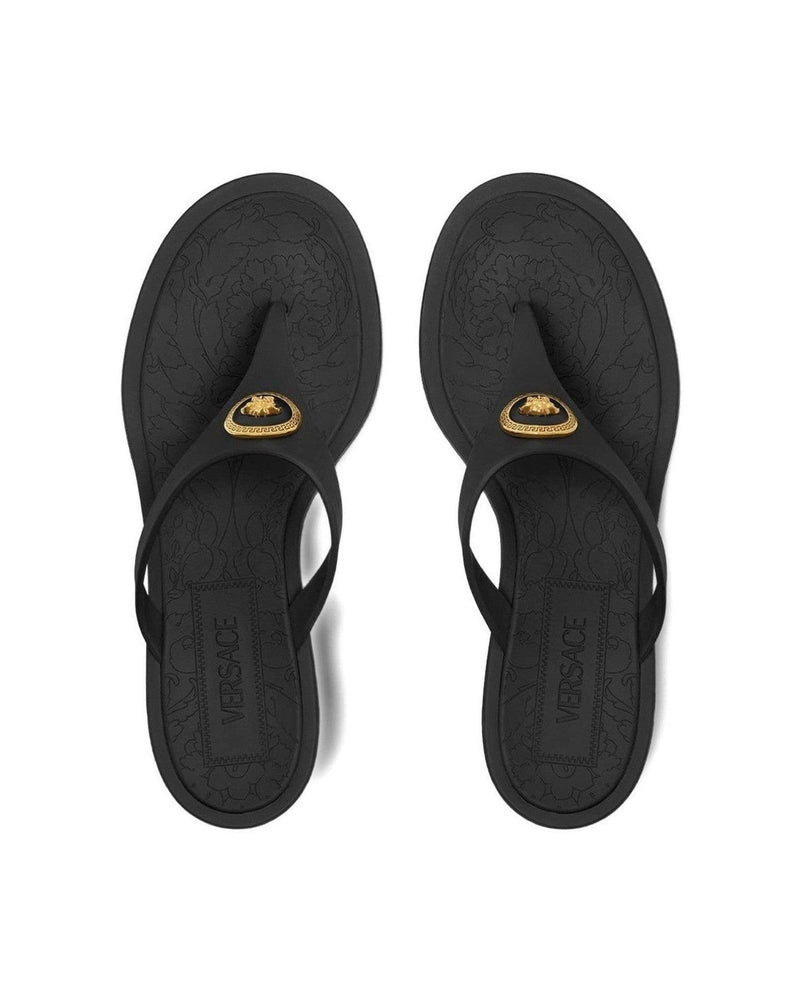 Versace Alia 55mm Rubber Flip Flop Sandals Glam Steals