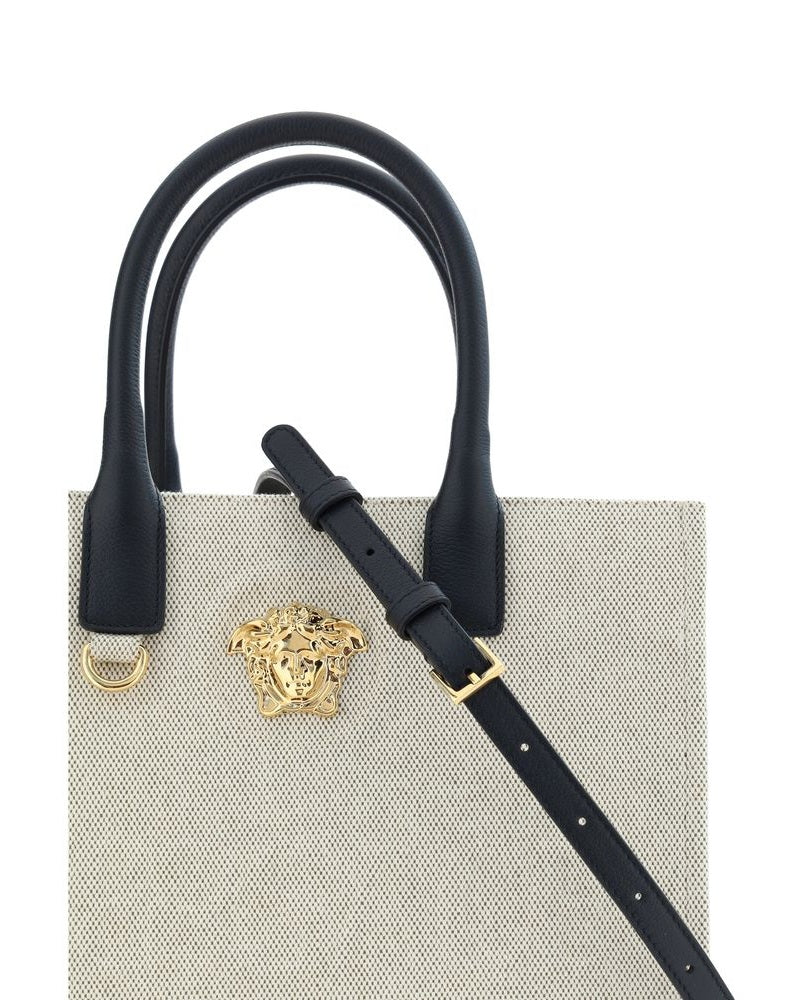 Versace Beige Cotton Shoulder Bag Glam Steals