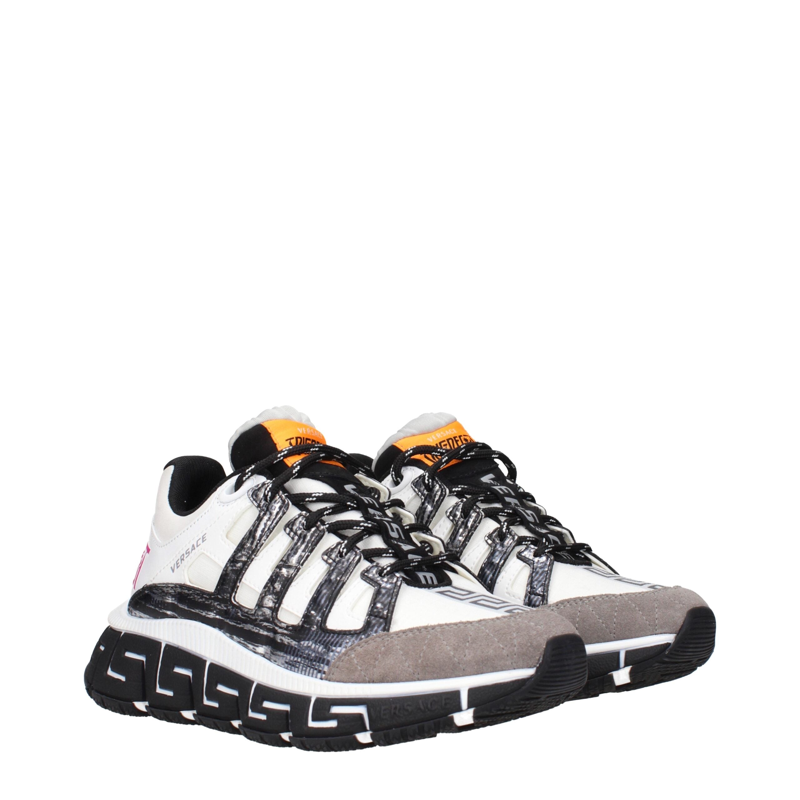 Versace Beige Fabric Athletic Sneakers Glam Steals