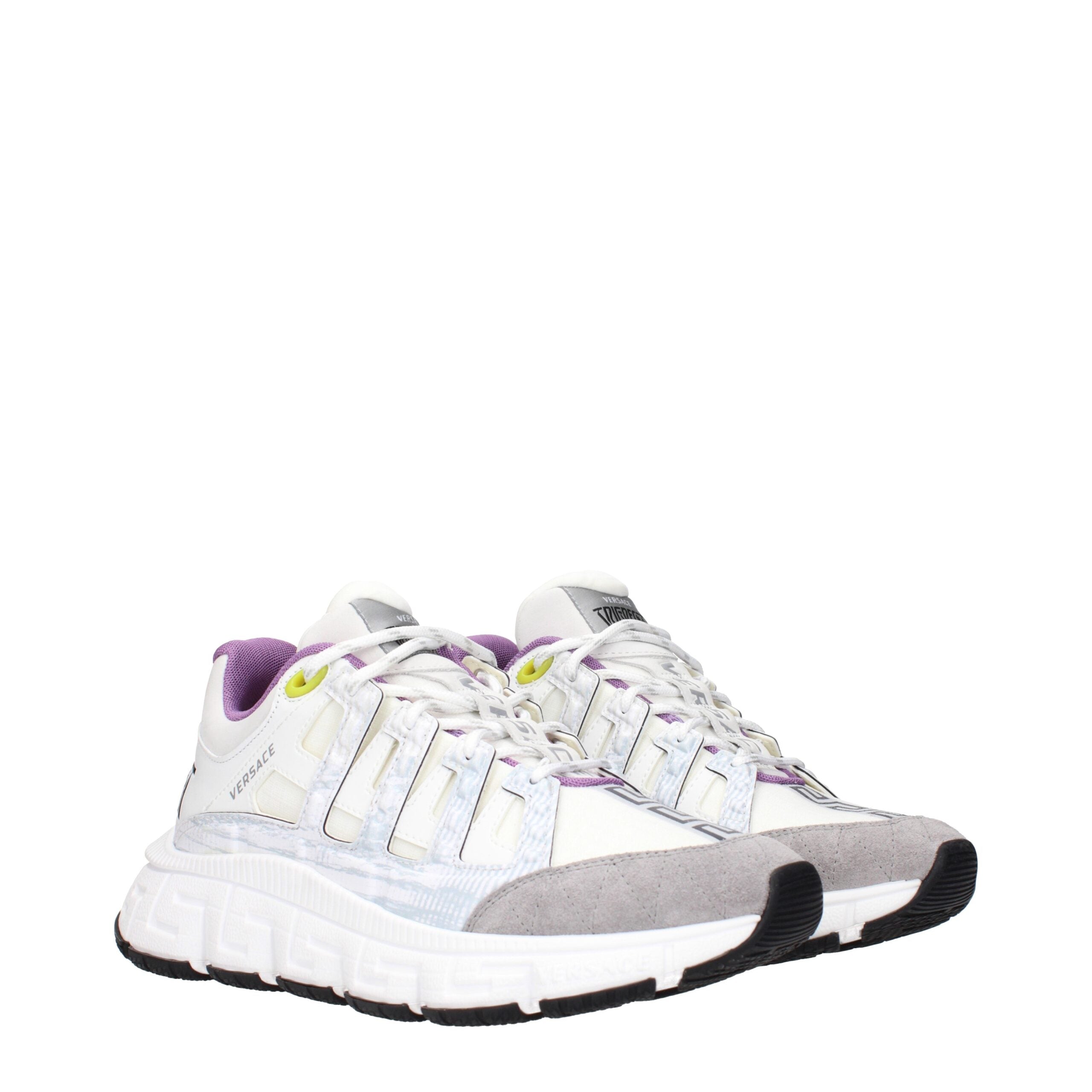 Versace Beige Fabric Athletic Sneakers Glam Steals