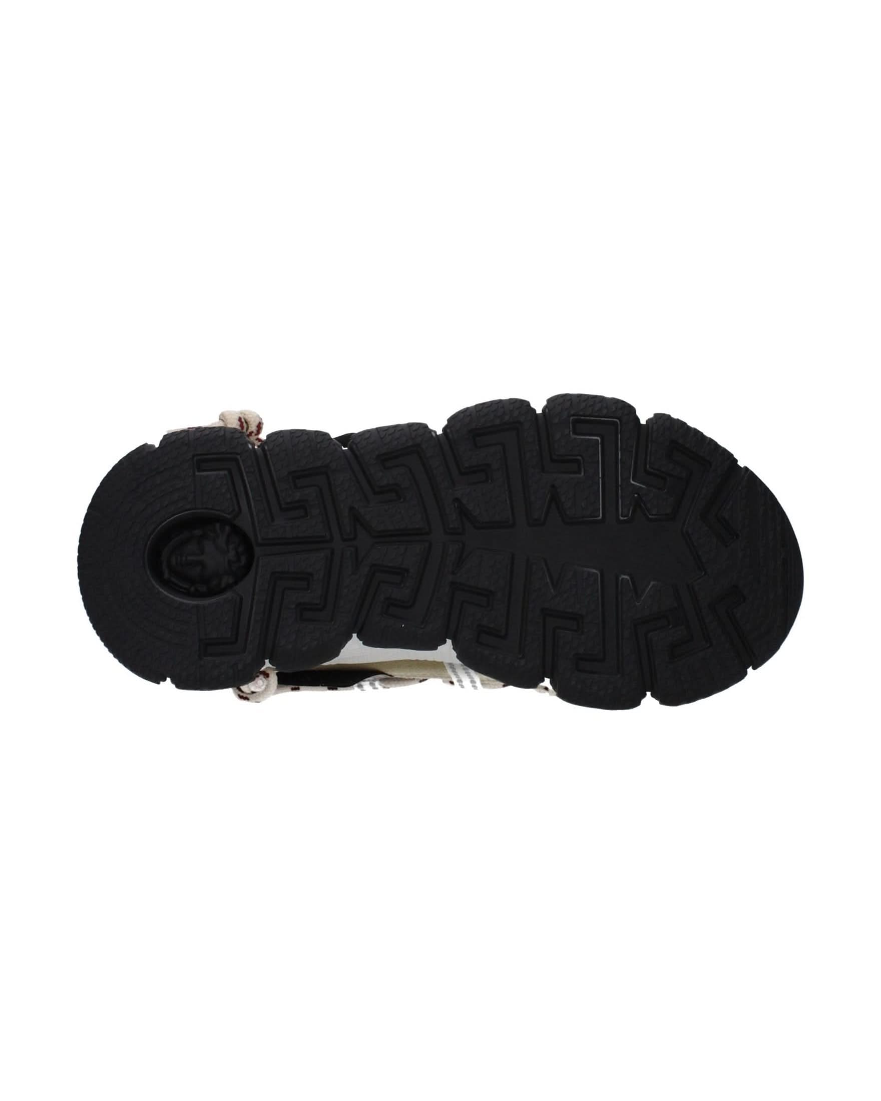 Versace Beige Leather Chunky Sneakers 