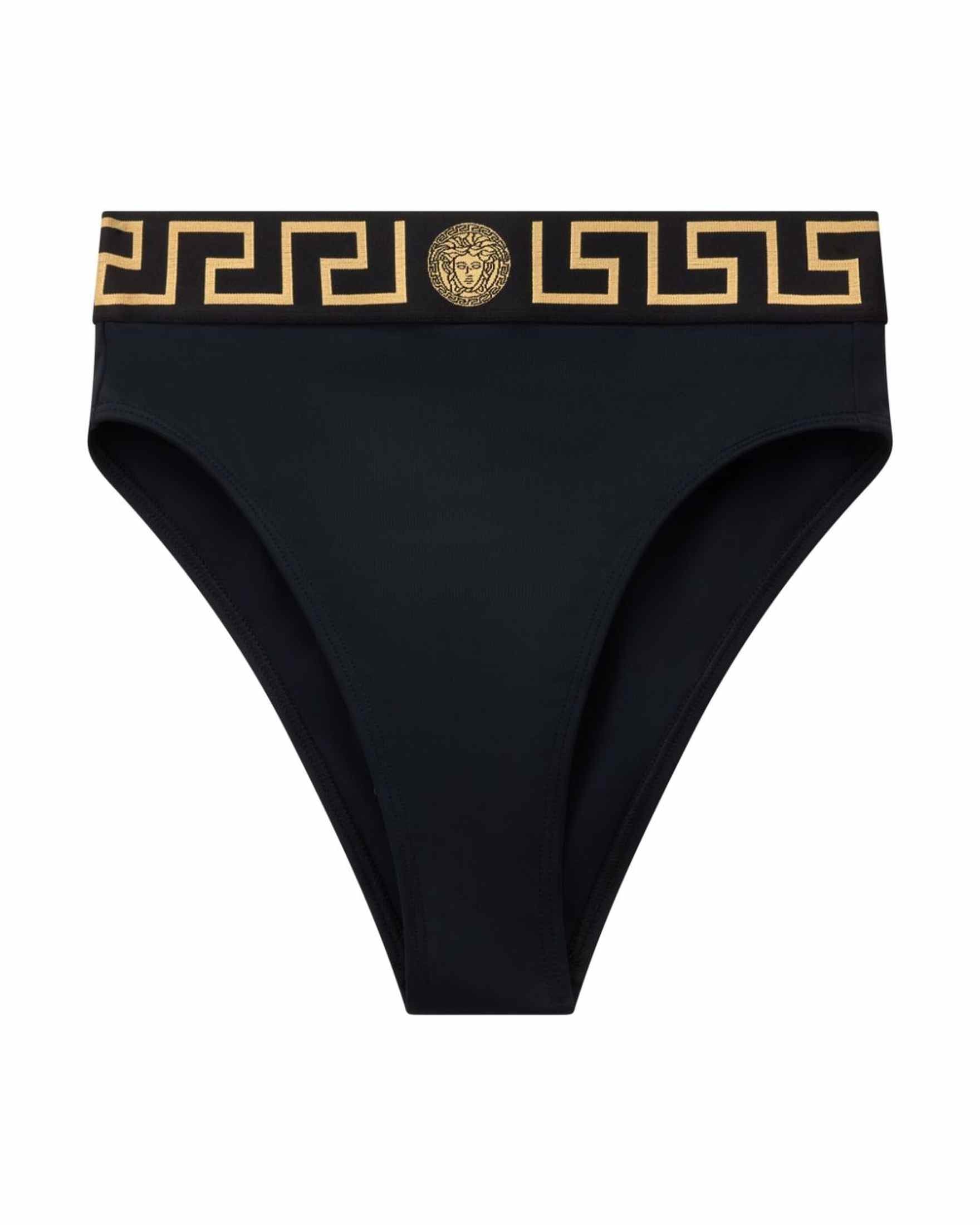 Versace Bikini Bottoms with Logo Band Glam Steals