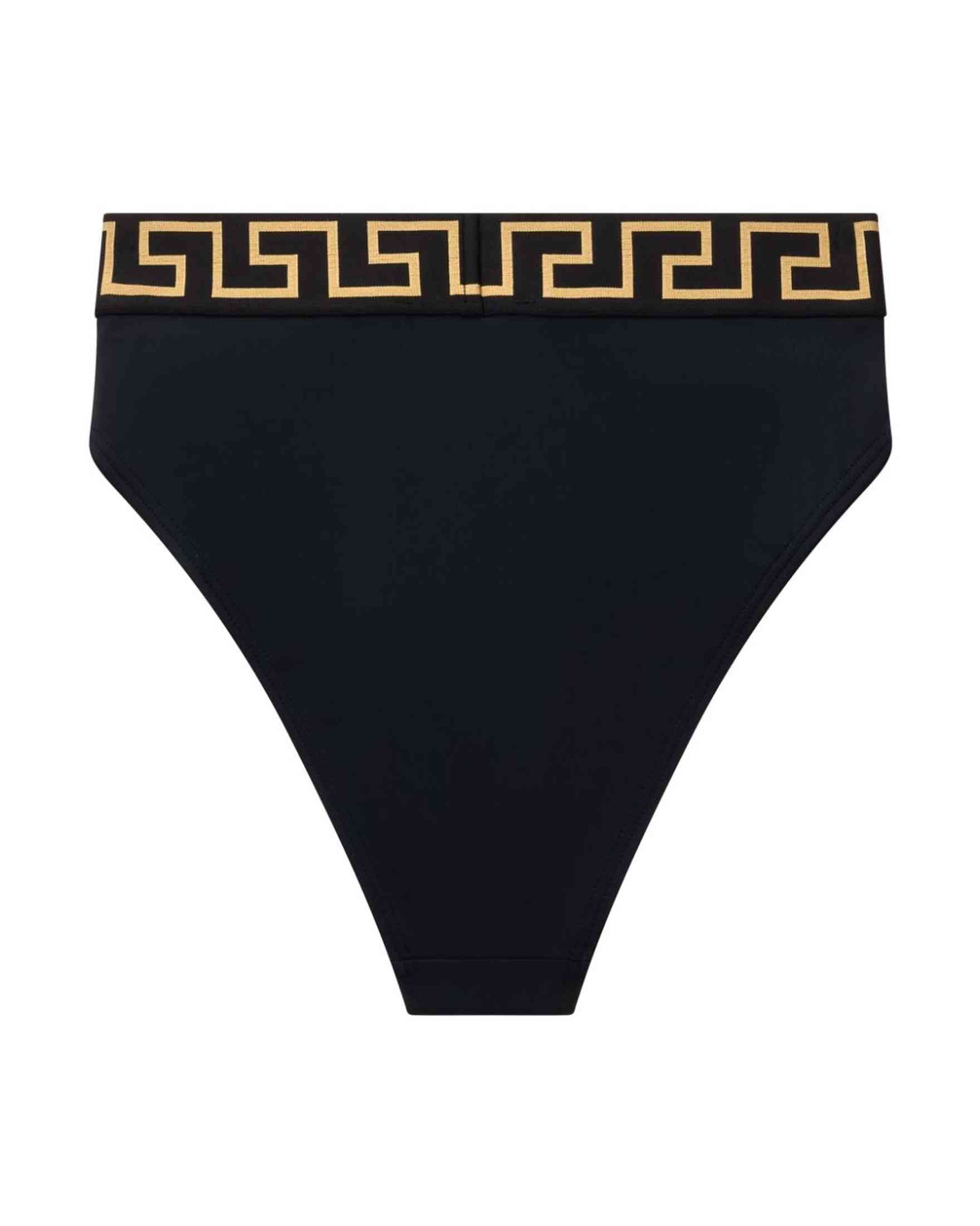 Versace Bikini Bottoms with Logo Band Glam Steals