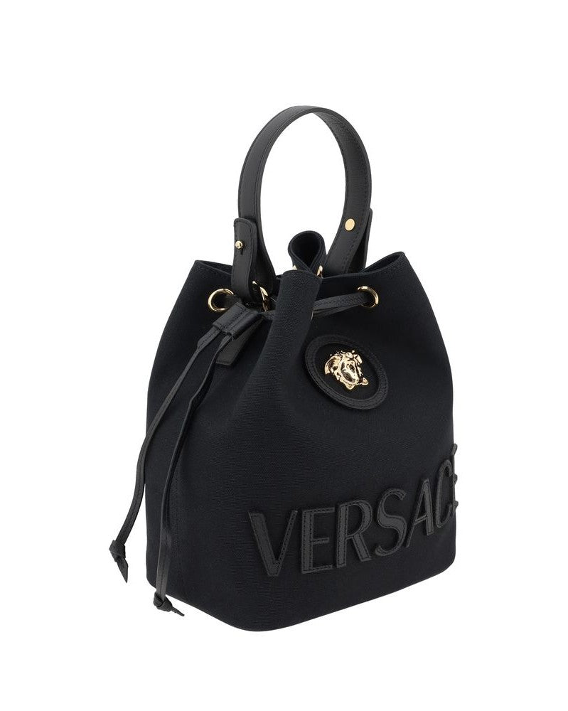Versace Black Backet Bag Glam Steals