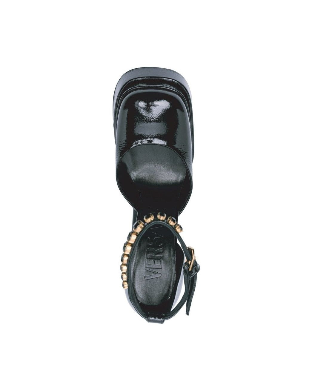 Versace Black Calfskin Platform Pumps Glam Steals