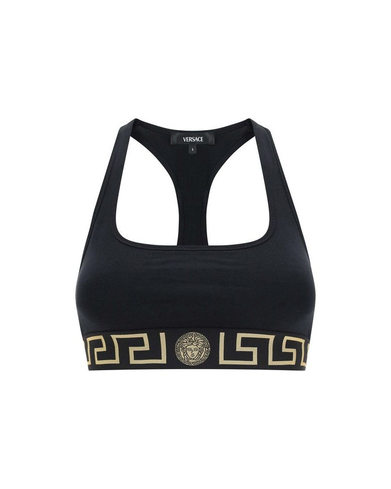 Versace Black Cotton Top Glam Steals