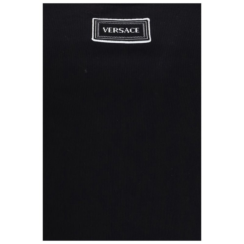 Versace Black Cotton Top Glam Steals