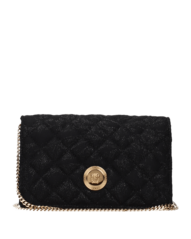 Versace Fabric Black Clutch Bags Glam Steals