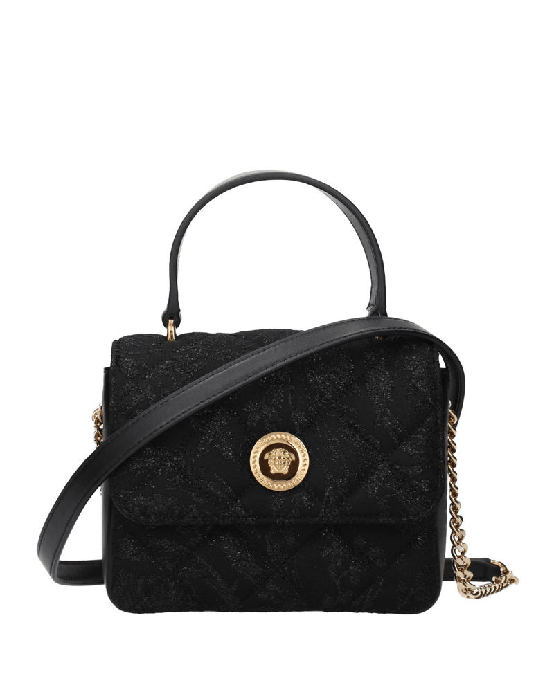 Versace Fabric Black Handbags Glam Steals