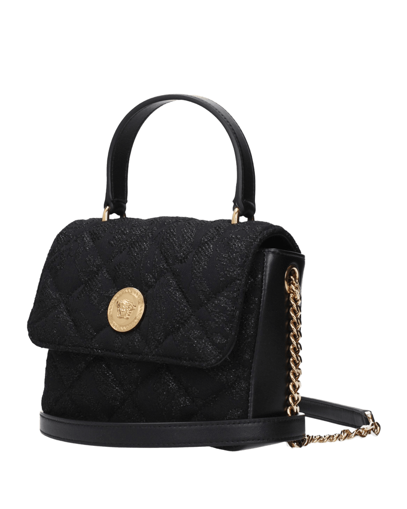 Versace Fabric Black Handbags Glam Steals