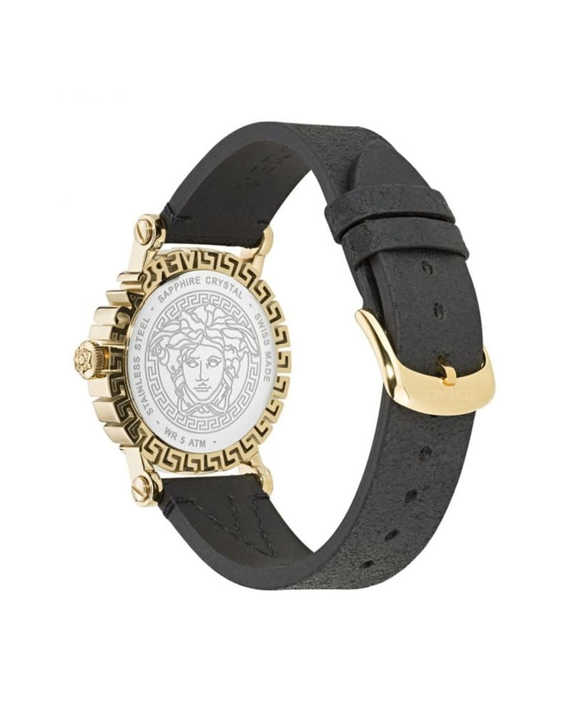 Versace Black Fur Dress Watch Glam Steals