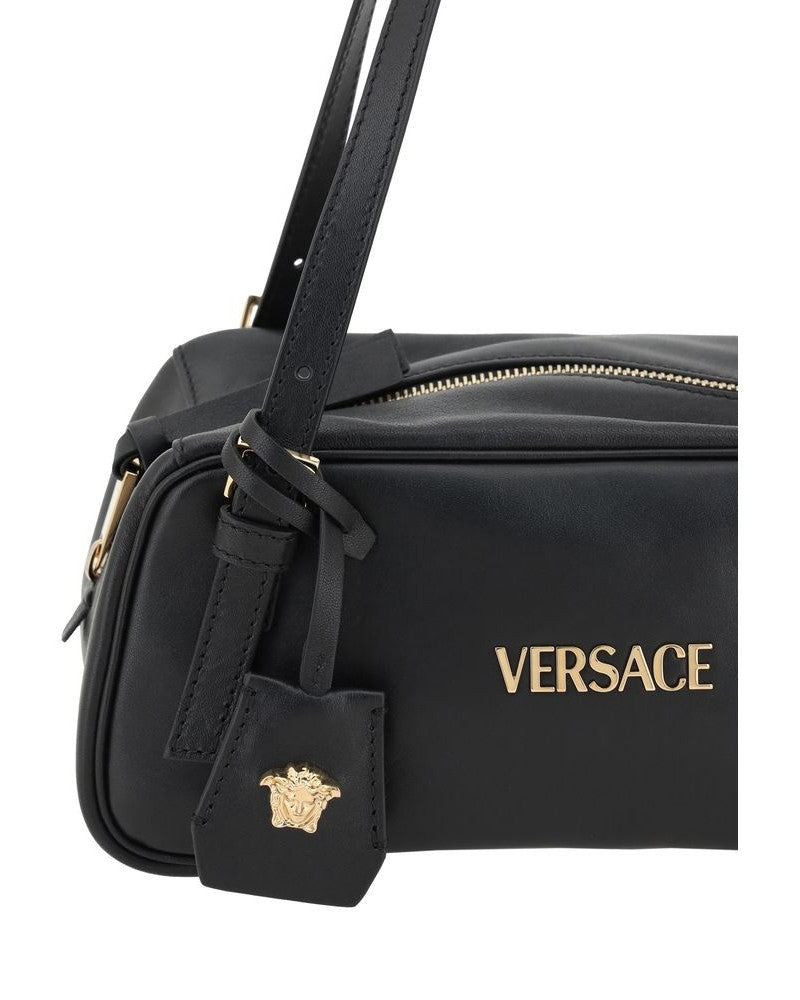 Versace Black Lamb Ovis Aries Shoulder Bag Glam Steals
