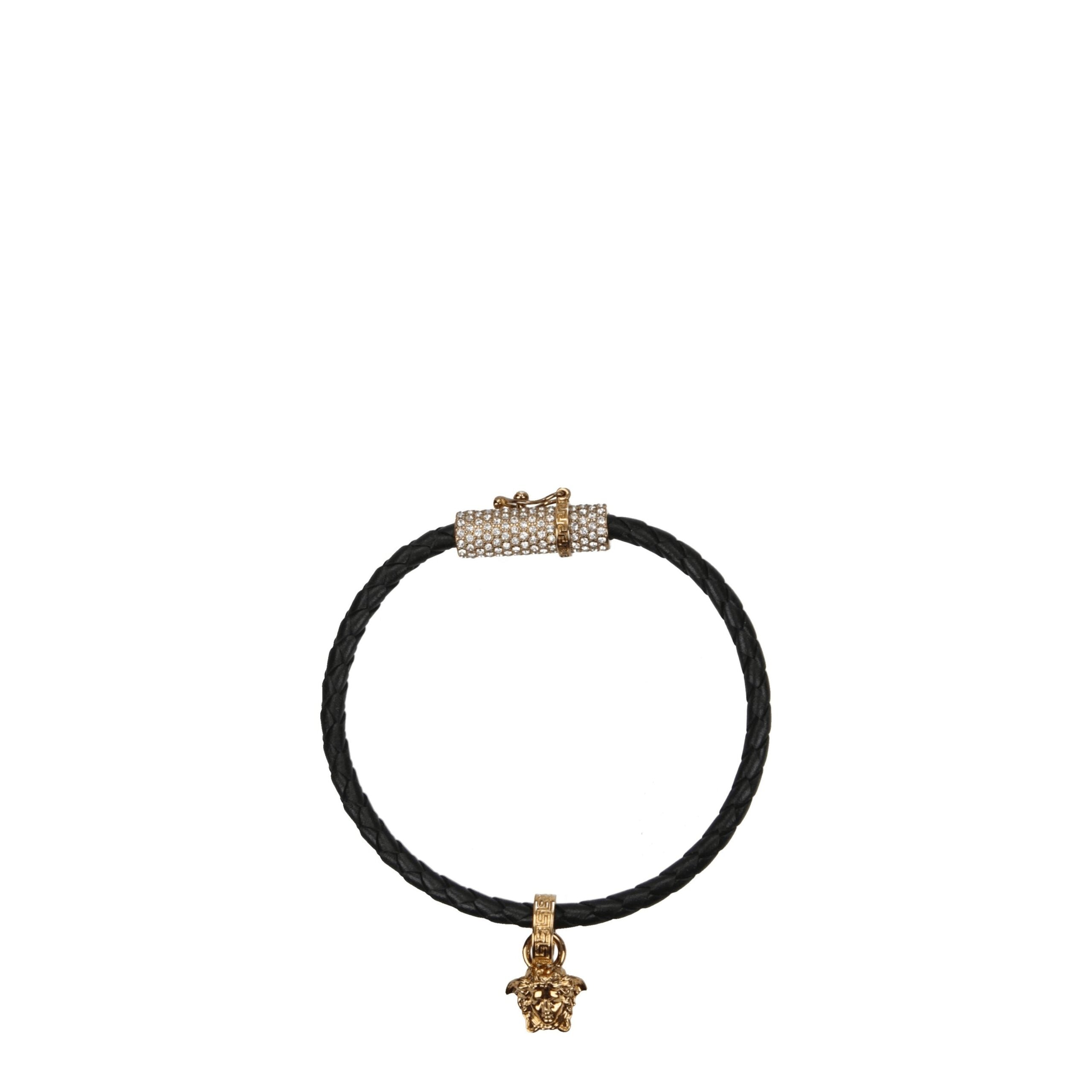Versace Black Leather Bracelets Glam Steals