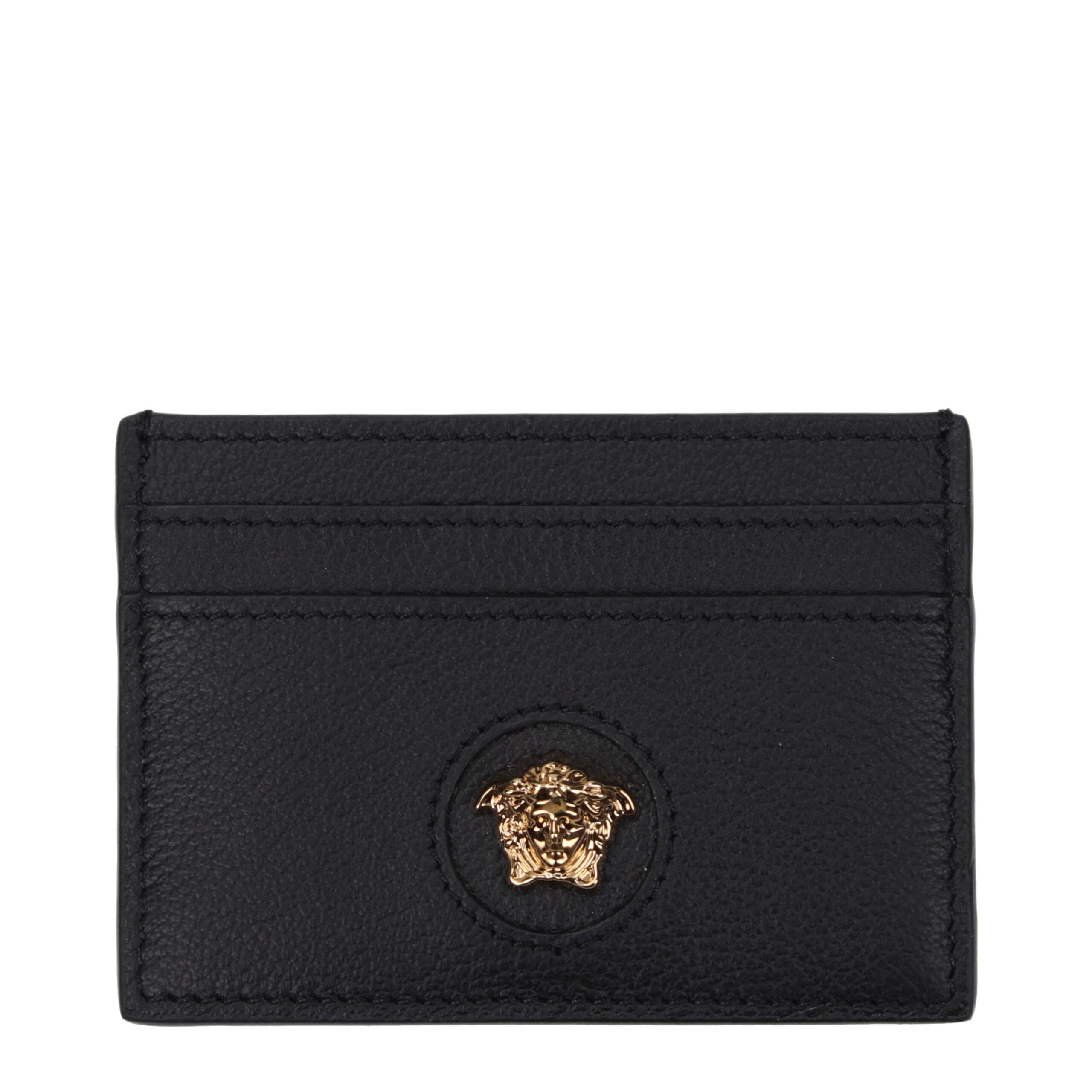 Versace Black Leather Cardholder Glam Steals