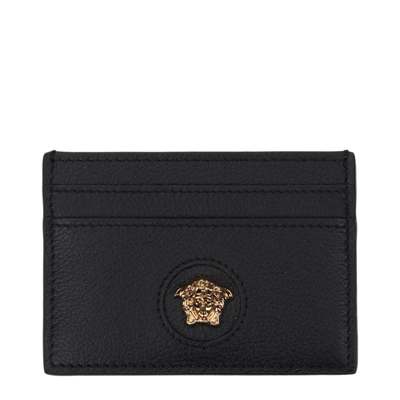 Versace Black Leather Cardholder Glam Steals