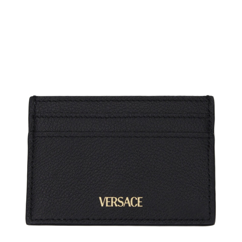 Versace Black Leather Cardholder Glam Steals