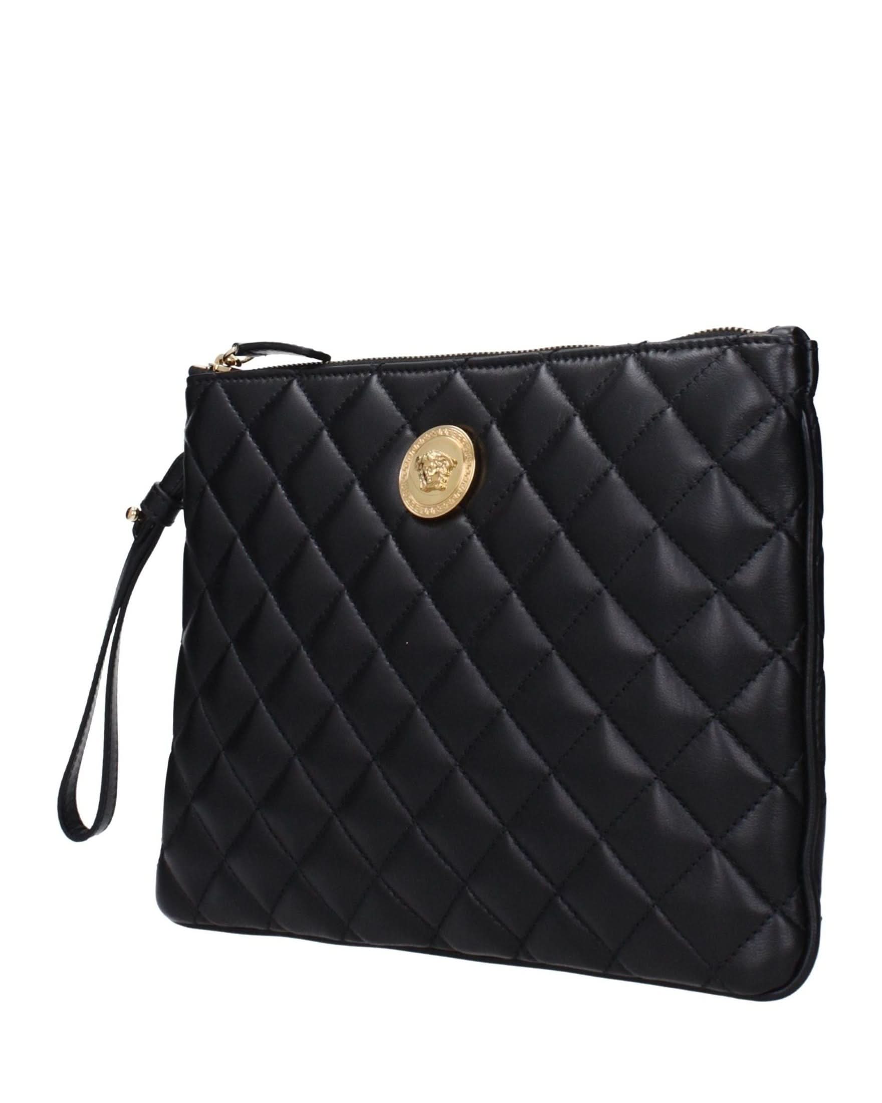 Versace Black Leather Clutch Bag Glam Steals