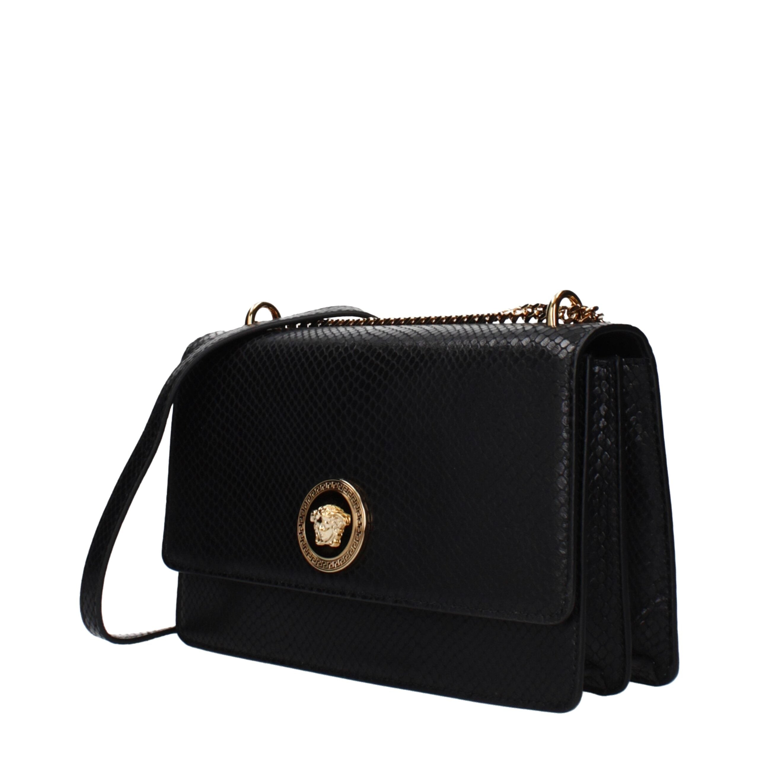 Versace Black Leather Crossbody Bag Glam Steals