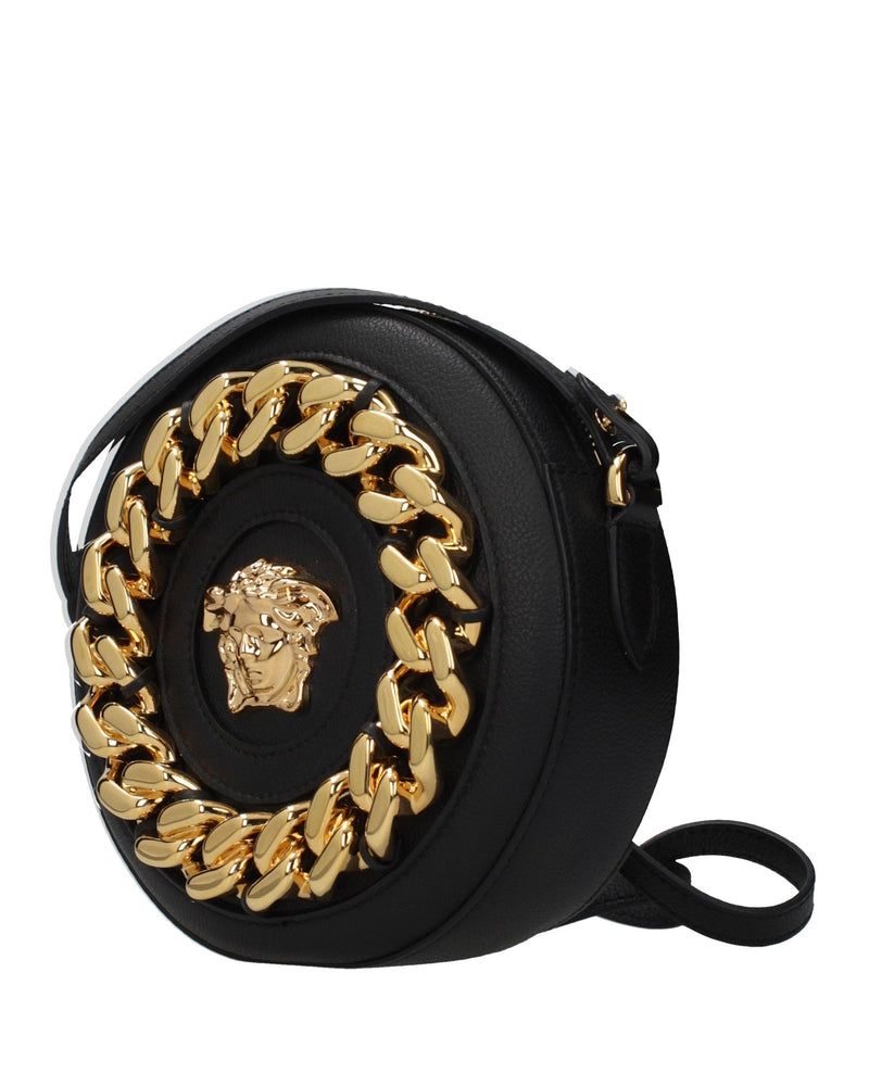 Versace Black Leather Crossbody Bag Glam Steals