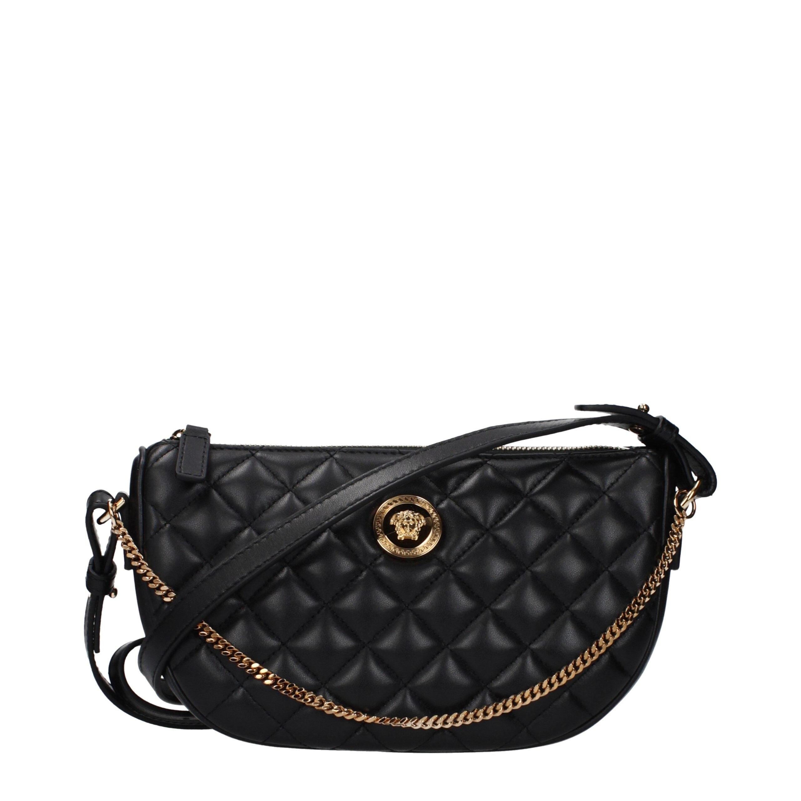 Versace Black Leather Handbag Glam Steals