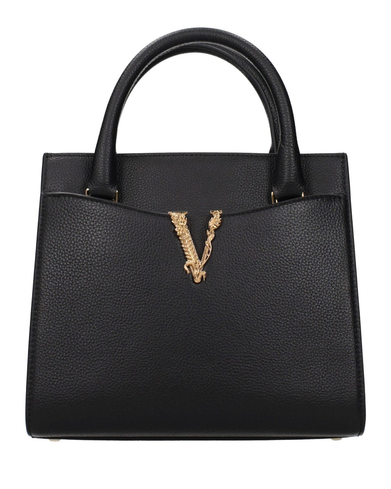 Versace Black Leather Handbag Glam Steals