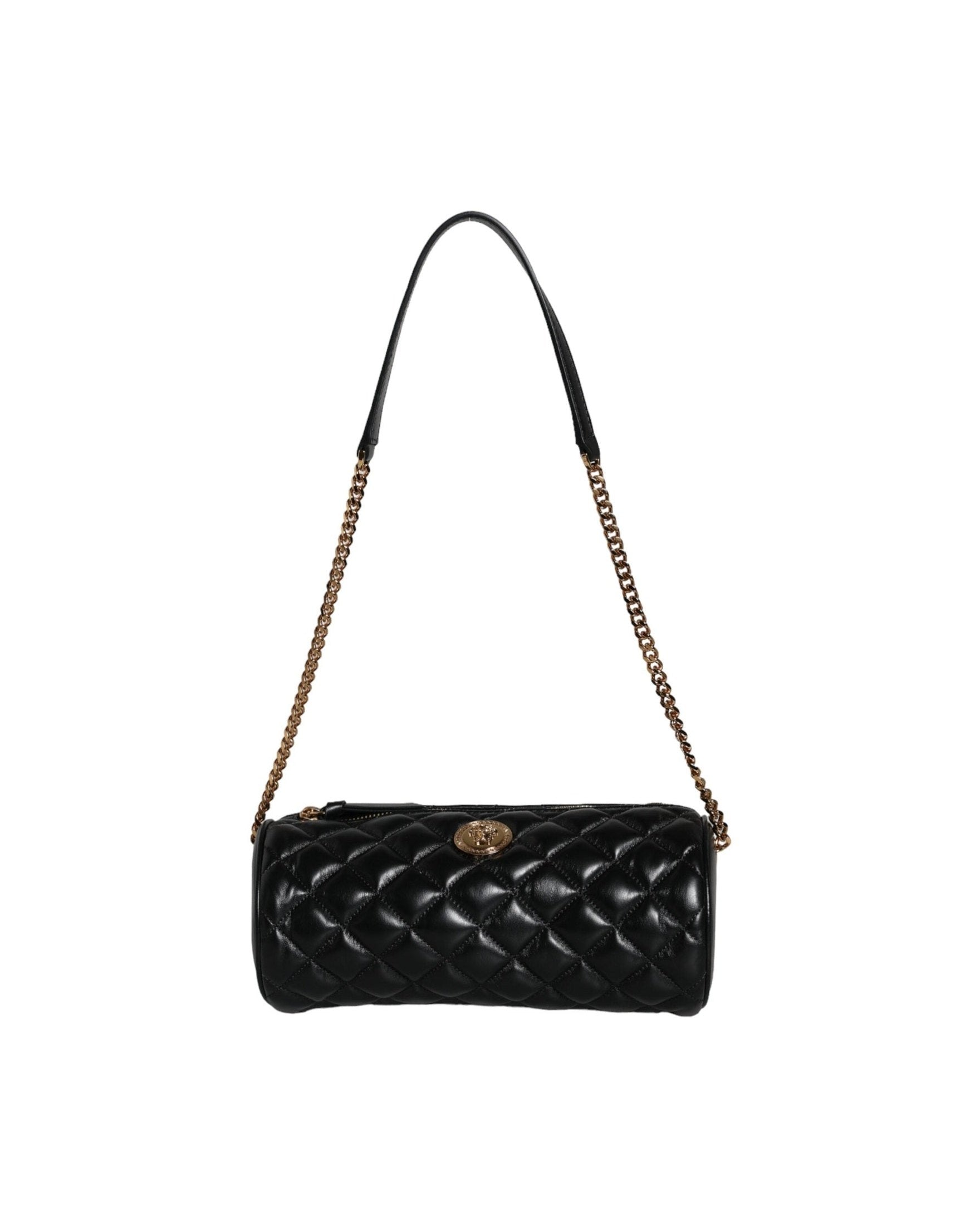 Versace Black Leather Mini Quilted Lambskin Crossbody Sling Borse Bag Glam Steals