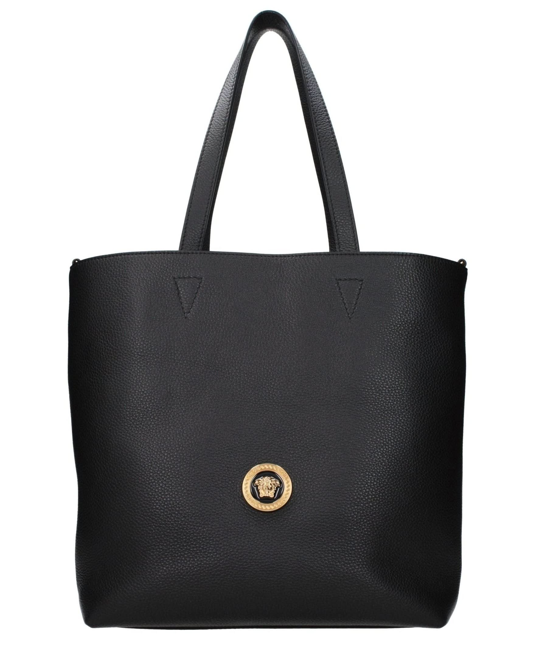 Versace Black Leather Shoulder Bag Glam Steals
