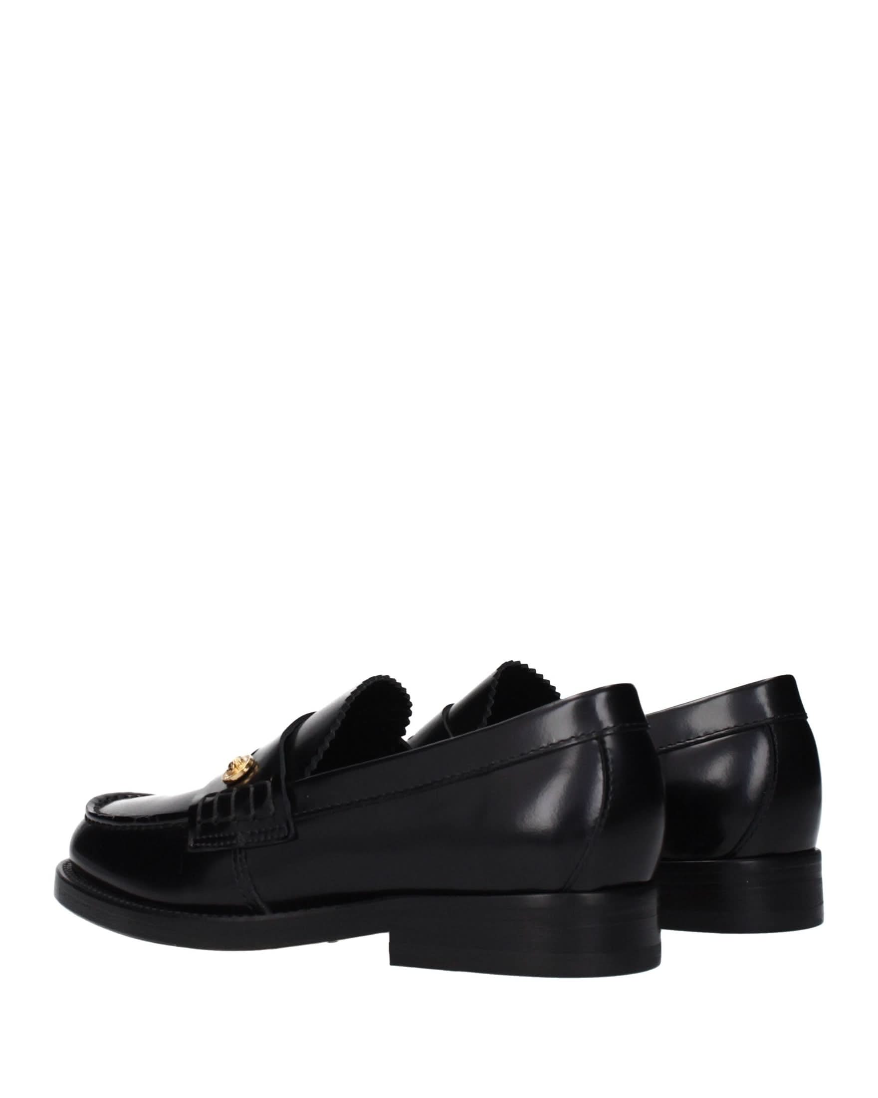 Versace Black Leather Slip On Loafers Glam Steals