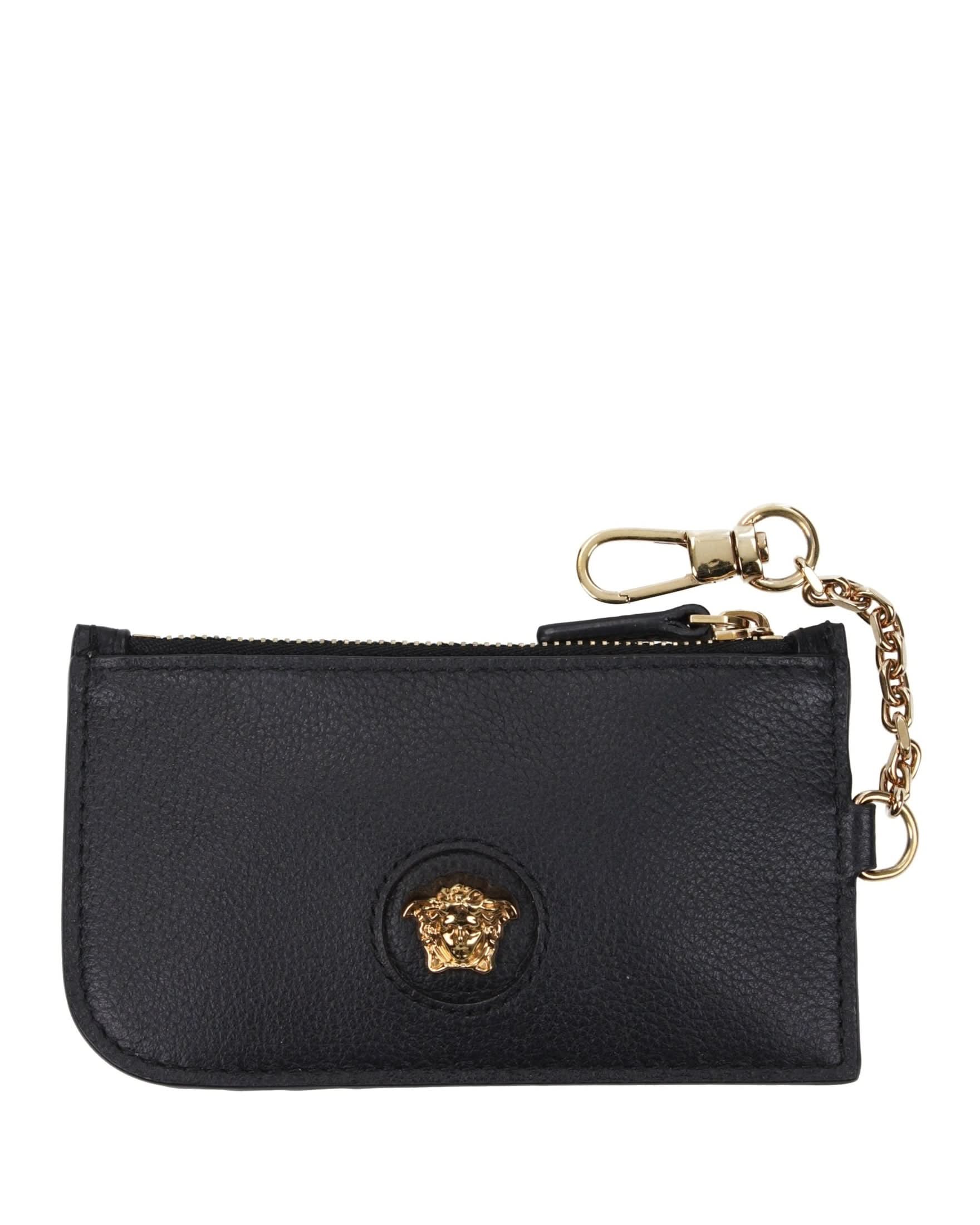 Versace Black Leather Wallet Glam Steals