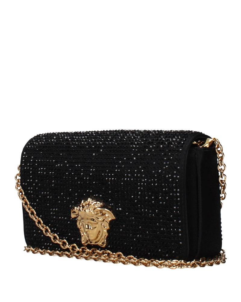Versace Black Satin Clutch Bag Glam Steals