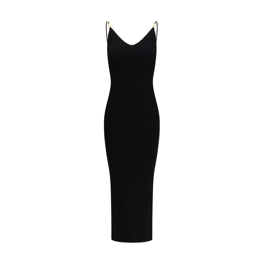 Versace Black Viscose Cocktail Dress Glam Steals