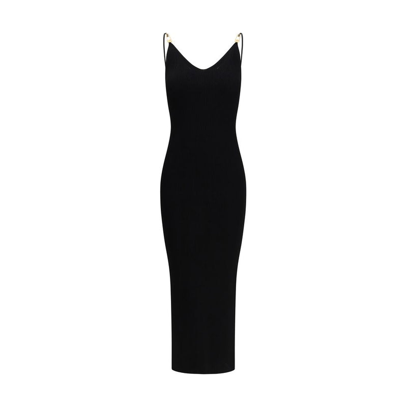 Versace Black Viscose Cocktail Dress Glam Steals