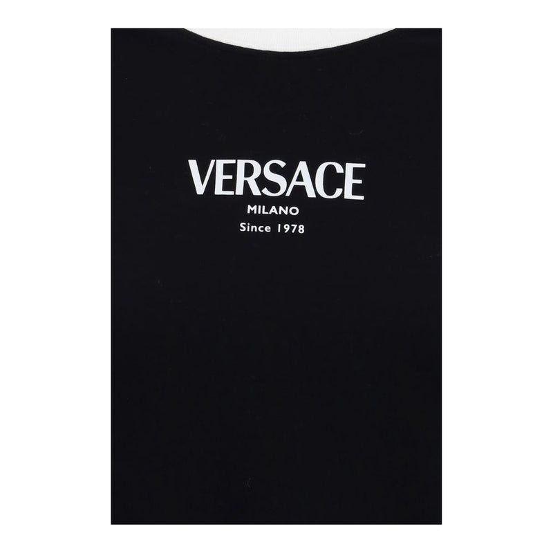 Versace Black Viscose T-shirt Glam Steals