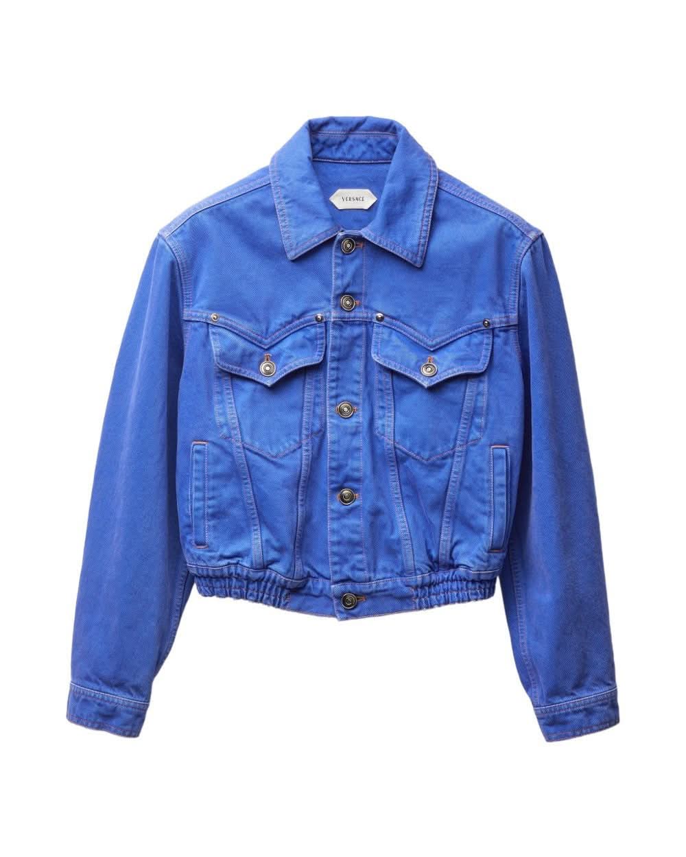 Versace Blue Coat Glam Steals