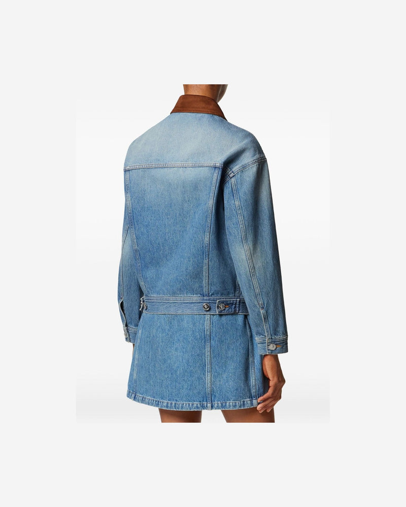 Versace Blue Coat Glam Steals