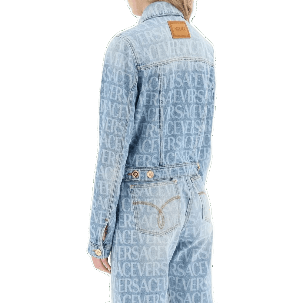 Versace Blue Cotton Denim Jacket Glam Steals