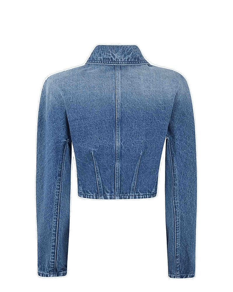 Versace Blue Cotton Denim Jacket Glam Steals